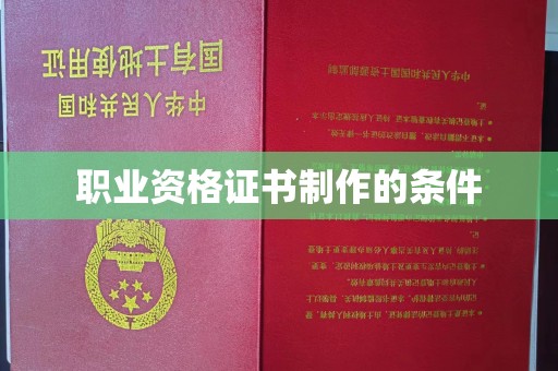 后龙职业资格证书制作的条件