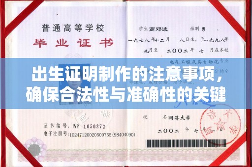 后龙出生证明制作的注意事项，确保合法性与准确性的关键步骤